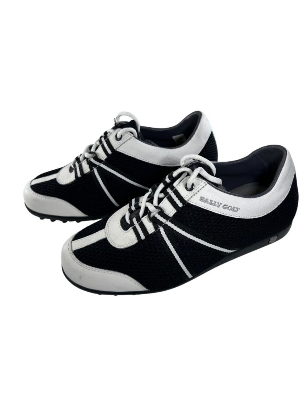 NWT Bally Golf Fuerte Womens Shoes 7.5 Black White Mesh Leather Lace Swiss EU38 - Picture 11 of 16